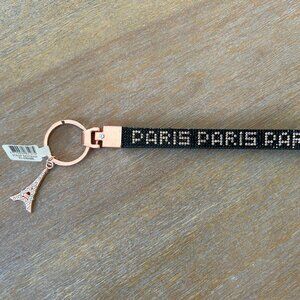 NWT Paris Sparkle Strap Key Chain